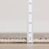 8' Gray and Yellow Octagon Wool Hand Loomed Area Rug